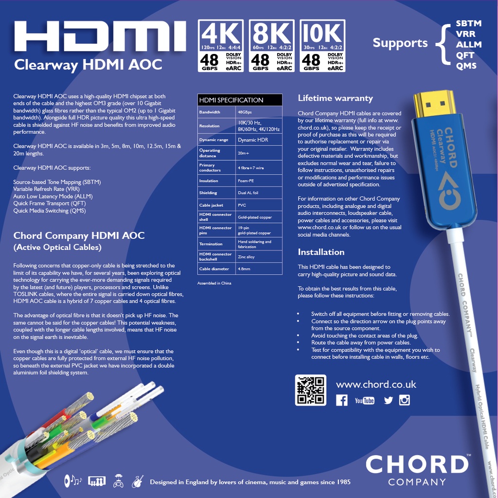 Chord Clearway HDMI AOC 8k (48Gbps) 4