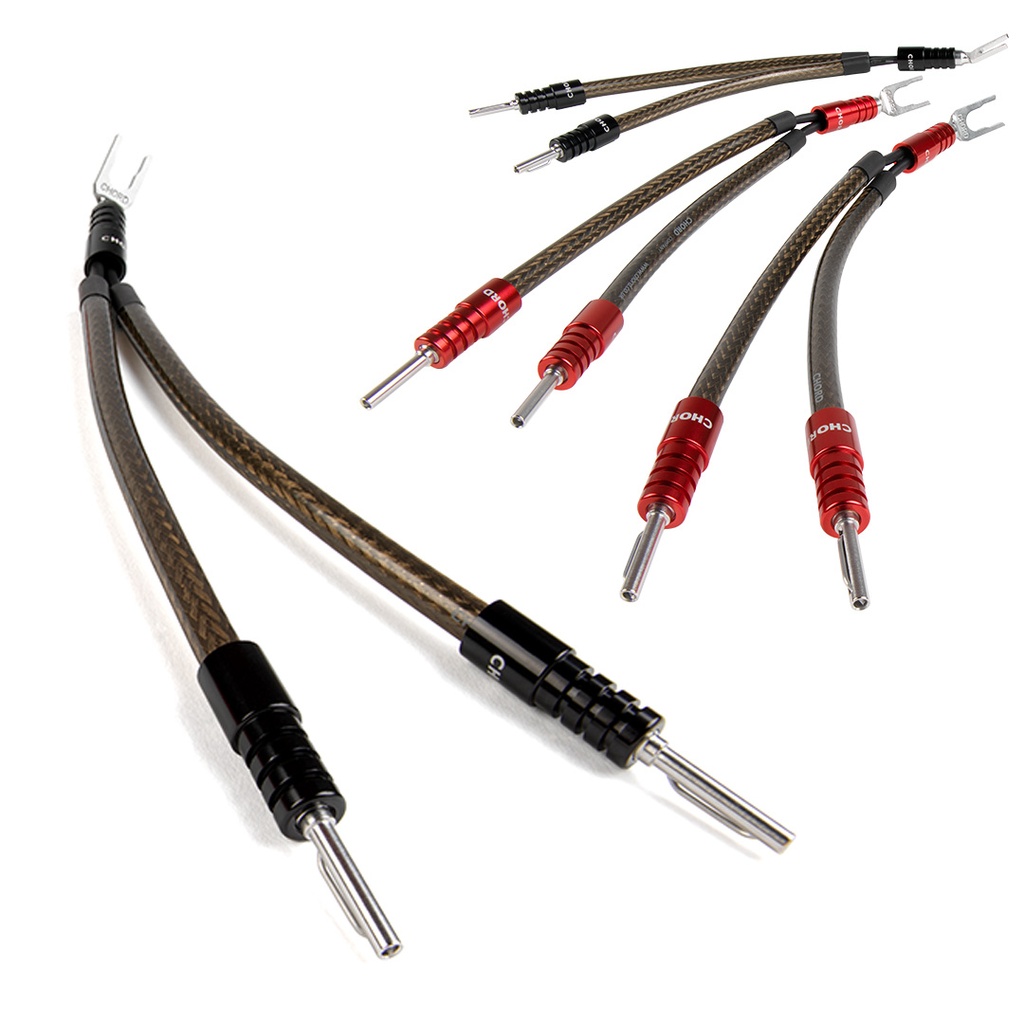 Chord Epic Tri-Wire Links ChordOhmic Spade to Banana x 4 - 28cm 2