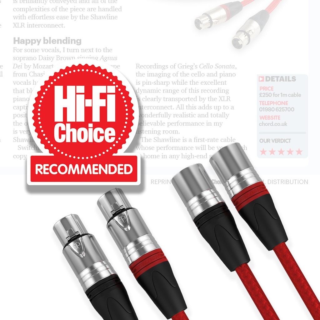 Chord ShawlineX 5DIN to 2XLR 2