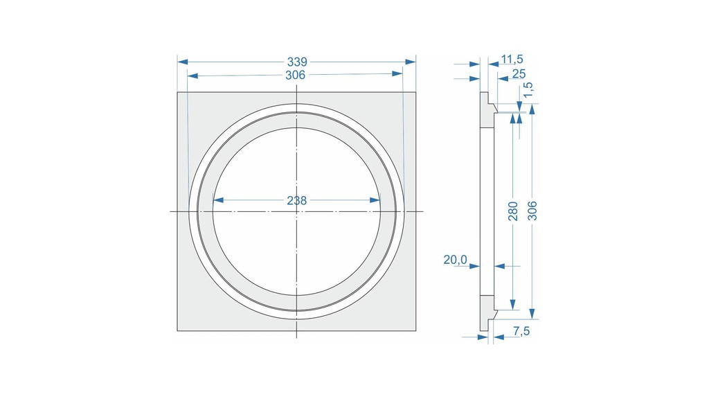 Revox Trimless Mounting Kit - I82 Speaker