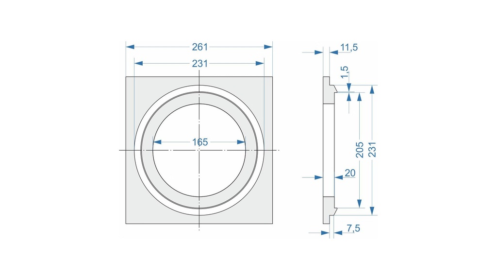 Revox Trimless Mounting Kit - I52 Speaker
