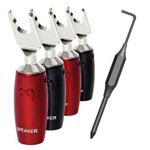 AudioQuest 500 Serie Kabelschuhe Silber (6 Stk., Bi-Wiring)