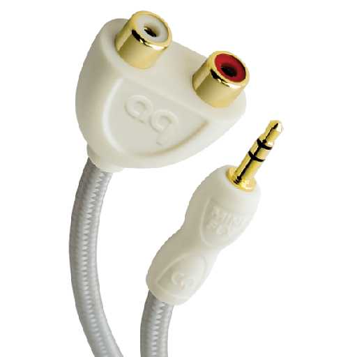 [MINI-FLX3.52RCA] AudioQuest Klinke 3.5 mm auf 2× RCA Adapter (FLX-Mini)