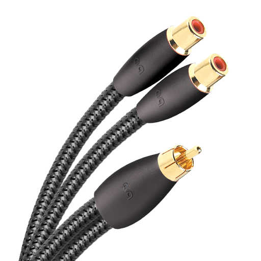 AudioQuest RCA-Y-Kabel 2× Stecker auf Buchse (M22F-FLX-X)