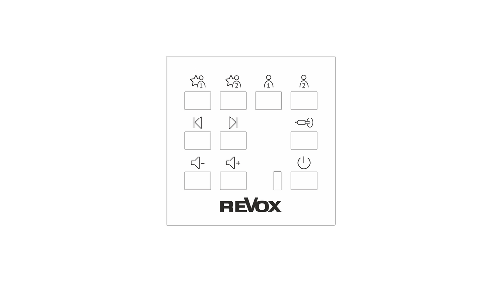 Revox C18 Multiuser Wall Control Frontplatte (Weiß)