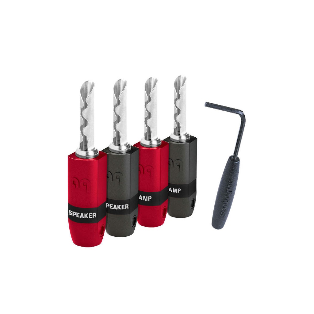 AudioQuest SureGrip 300 Bananenstecker Silber (4 Stk.)